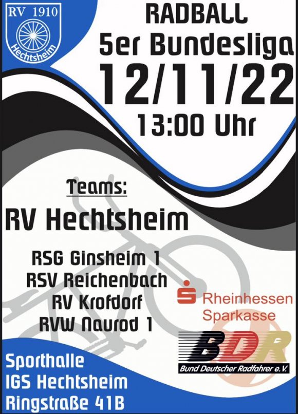 Der RV Hechtsheim und die RSG Ginsheim eröffnen den Spieltag.