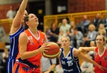 Flügelspielerin Lauren Mortier und ihre ASC-Teamkolleginnen warten darauf, eine der Topmannschaften der Zweiten Liga Süd zu schlagen. Am Dienstagabend bietet sich im DBBL-Pokal gegen den USC Heidelberg die nächste Gelegenheit dazu.