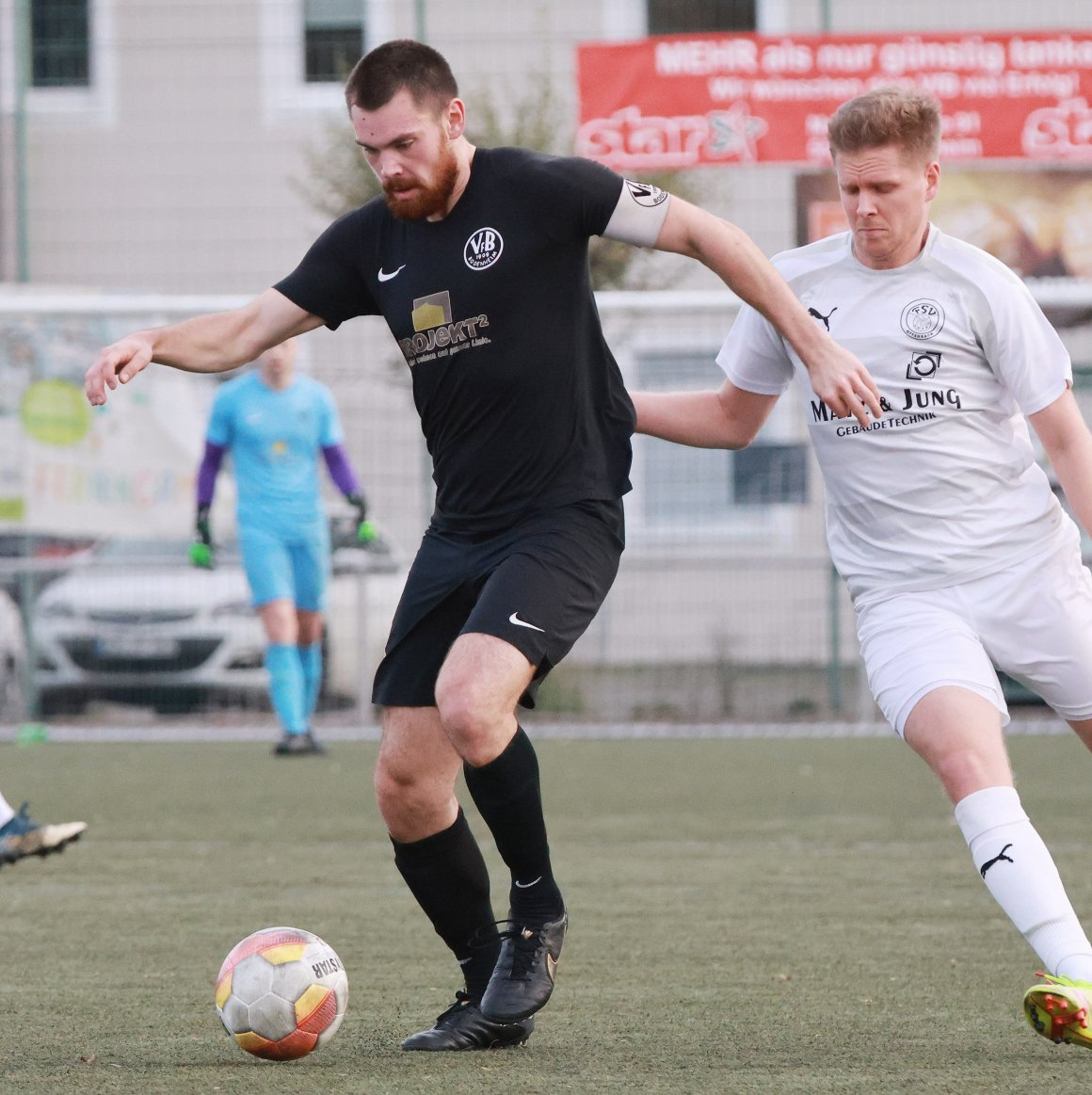 Und nochmal der Kapitän: Calvin Faßnacht setzte mit dem Ausgleich gegen den FSV Schifferstadt den Schlusspunkt unter die Regionalligasaison des VfB Bodenheim.