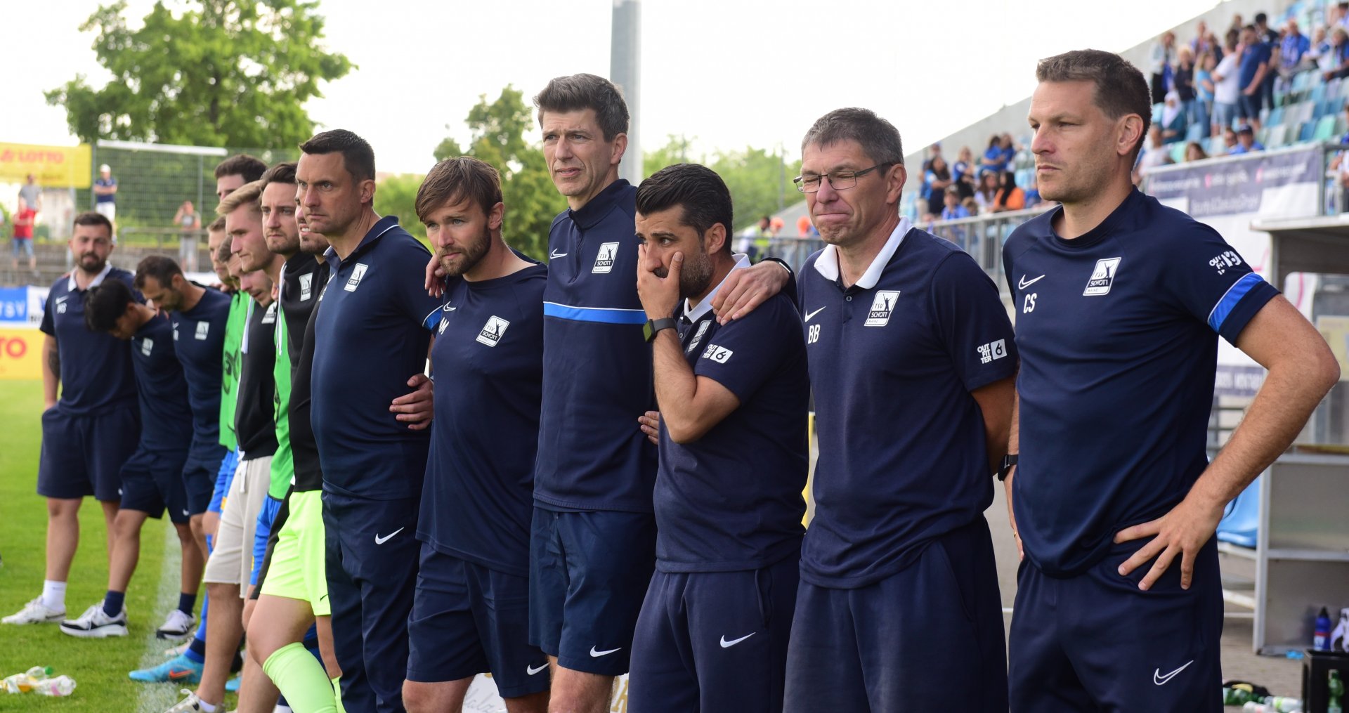 ...kurzzeitig für betretene Mienen bei Trainerstab und zuschauenden Mitspielern sorgte.