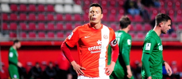 Chance gehabt, Chance vertan: Auch 05-Torjäger Petar Sliskovic ging gegen die Kickers aus Offenbach leer aus.