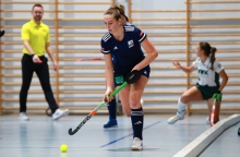 Mia Jacobi, hier im Heimspiel gegen den TuS Obermenzing, hatte mit ihrem Team wie schon in der Hinrundenbegegnung auch in München keine Chance auf Punkte mit dem TSV Schott. Für die Verteidigerin war es der letzte Saisoneinsatz.