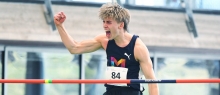 Hat allen Grund zum Jubeln: Johannes Böcher, hier nach seinem 2,04-Meter-Sprung in der Halle, ist draußen die EM-Norm gesprungen.