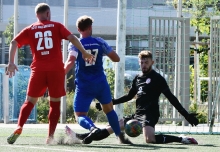 Torchancen erarbeitete sich die TSG Bretzenheim 46 in den bisher drei Pflichtspielen gegen den SC Idar-Oberstein, wie hier Johann Felker beim ersten Gastspiel des SC im September 2022. Am Ende hatte das Team von der Nahe bisher allerdings immer die Nase deutlich vorne.