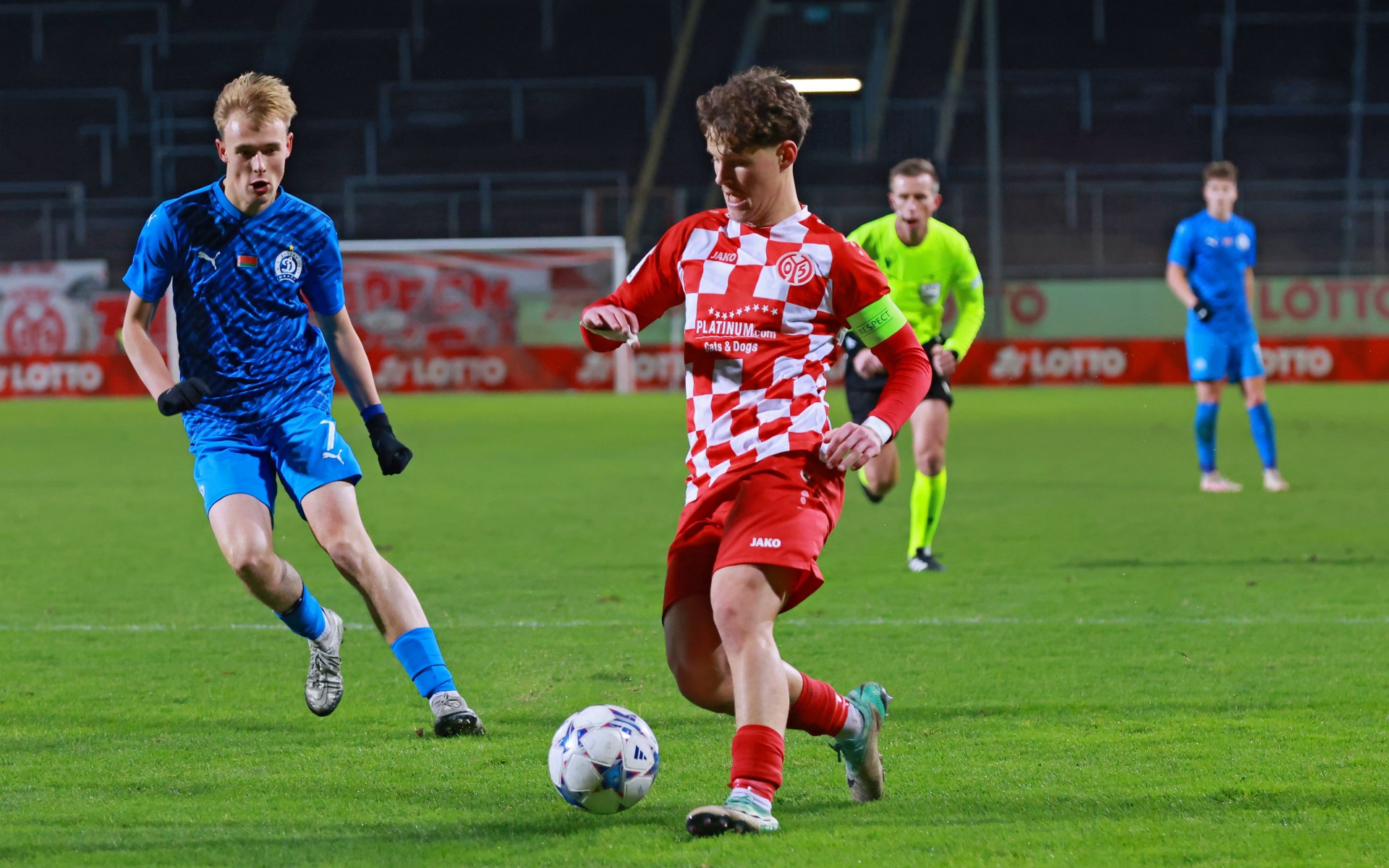 Daniel Gleiber war der entscheidende Mann in den Partien gegen Dinamo Minsk, die beide am Bruchweg ausgetragen wurden. Im Hinspiel erzielte er per Freistoß das 1:1, im Rückspiel verhinderte er mit dem 2:1 in der Nachspielzeit ein Elfmeterschießen.