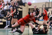 Lena Thoß feierte in der vergangenen Runde beim Gastspiel der Handballluchse mit dem 31:18 einen der höchsten Siege ihres Teams der jüngsten Jahre. Ein knapper Erfolg würde am Samstag bereits alle 05er glücklich machen.