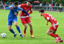 Ihren ersten Aufstiesgrundenjob hatten Jan Vogel (l.) und der SV Gonsenheim in Friedberg mit einem Sieg erledigt. Seit Samstag wissen sie, dass sie auch ihr zweites Spiel gegen den Göppinger SV gewinnen müssen.