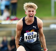 Eine Woche nach der U-18-DM schraubte Johannes Böcher seine Bestmarke im Hochsprung auf 2,08 Meter.