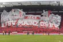 120 Jahre FSV Mainz 05: Zum Jubiläumsspiel hatten die Fans eine große Choreografie vorbereitet...