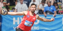 Nicht das Gelbe vom Ei, aber kein Einbruch: Den Diskus befördert Niklas Kaul 47,77 Meter weit. 