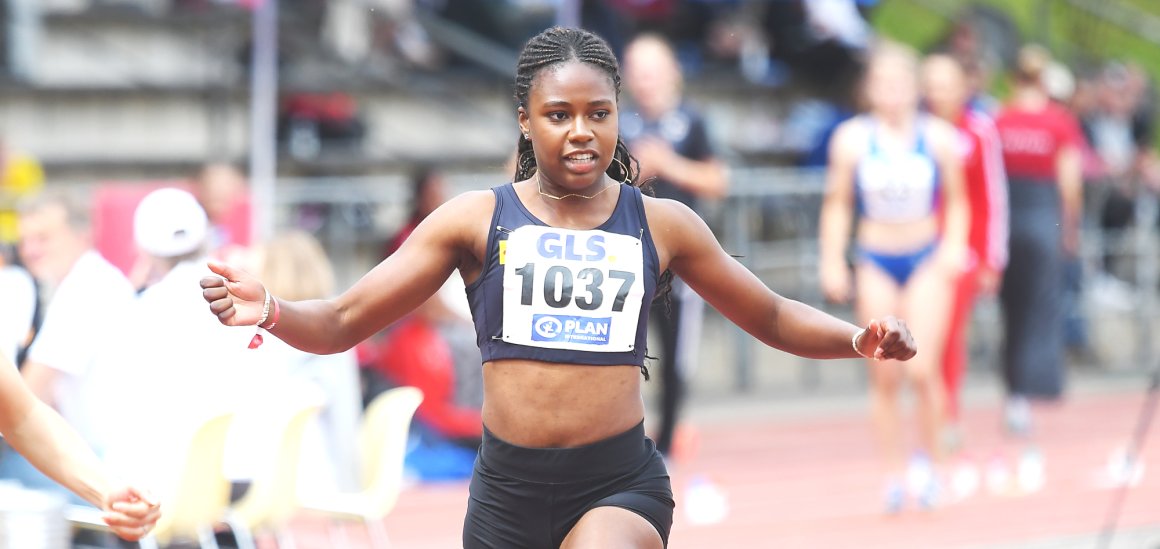 Startet über 200 Meter als Titelverteidigerin und Favoritin: Judith Mokobe.