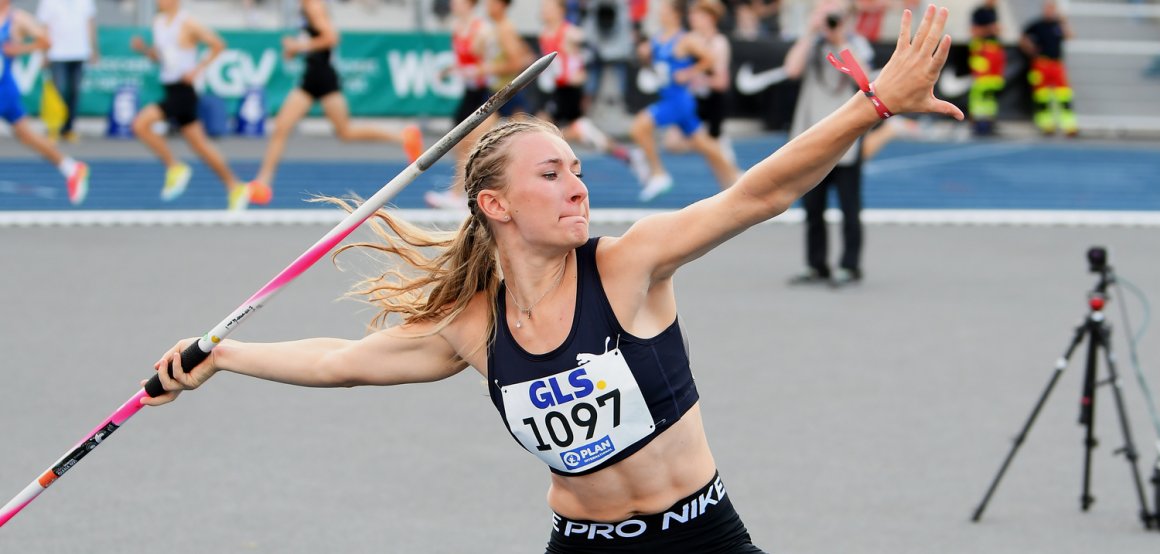 Dem Gegenwind getrotzt: Emma Kaul beförderte den Speer auf 47,22 Meter und wurde Zweite.