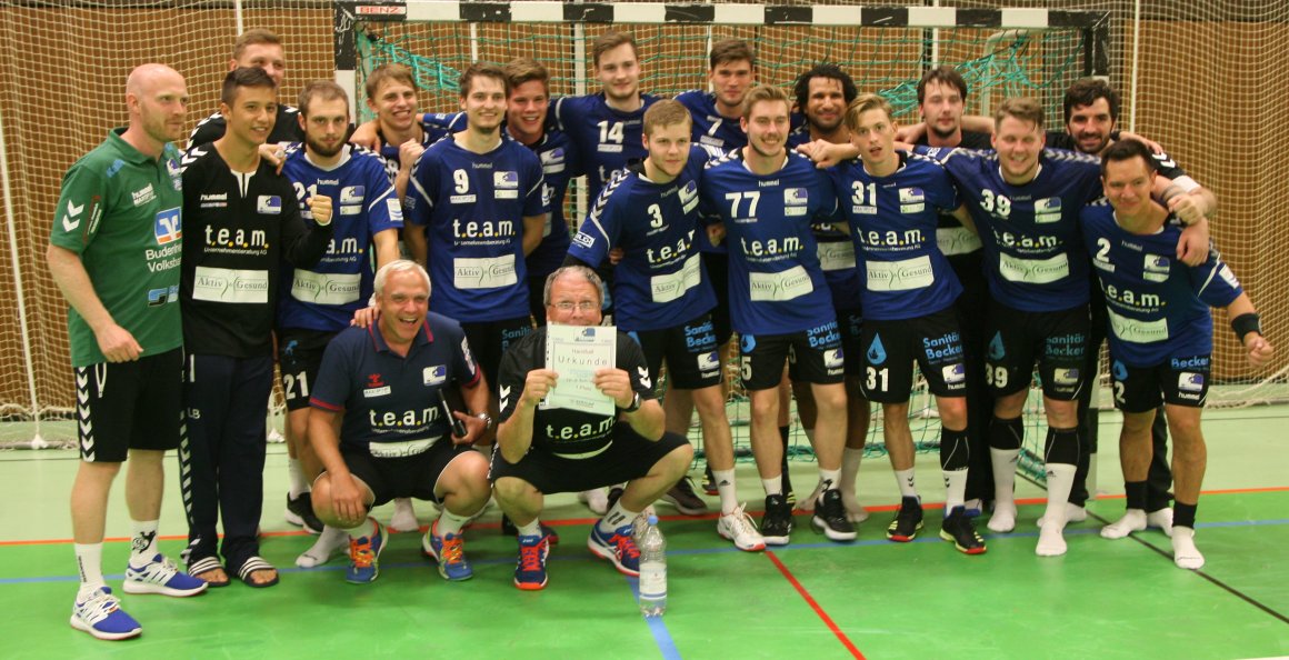 Das Bericap-Cup-Siegerteam vom August 2019: Sechs Jahre nach der letzten Ausgabe des Vorbereitungsturniers laden die Sportfreunde Budenheim wieder in die Waldsporthalle ein.