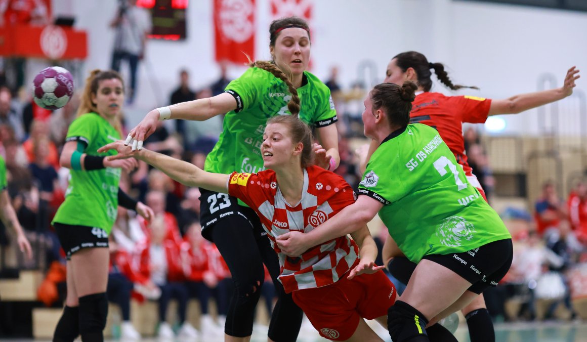 Anna Weidle gewann mit dem FSV Mainz 05 beim jüngsten Gastspiel der SG 09 Kirchhof gegen den späteren Absteiger mit 33:29 (16:14).