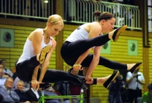 German-Masters-Gesamtsieg, Deutsche Meisterinnen, Weltmeisterinnen: Katrin Schultheis (l.) und Sandra Sprinkmeier vom RV Ebersheim gewannen 2014 alles, was es zu gewinnen hab, zuzüglich des Wettbewerbs beim 3-Nationen-Cup in Klein-Winternheim.