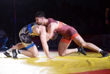 Alen Tamrazov darf in der Rückrunde im Freistil ran.