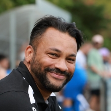 Hat gut lachen: Daniel Kittl, Trainer des FV Budenheim.