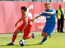 Torlos blieb der Saisonauftakt zwischen der U23 des FSV Mainz 05 (l. Taiyu Yamasaki) und dem FC-Astoria Walldorf. Dass am Samstag in Walldorf Tore fallen werden, legt die Entwicklung beider Mannschaften nahe.