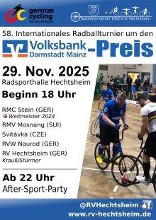 Tradition mit neuem Namen: der RV Hechtsheim richtet zum 58. Mal sein internationales Turnier aus.