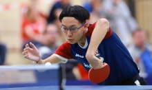 Mit 17:15 gelang Nathan Lam der Satzausgleich gegen Marius Henninger, mit 3:1 sicherte er den 05ern den sechsten Punkt gegen die Saarbrücker Zweite.