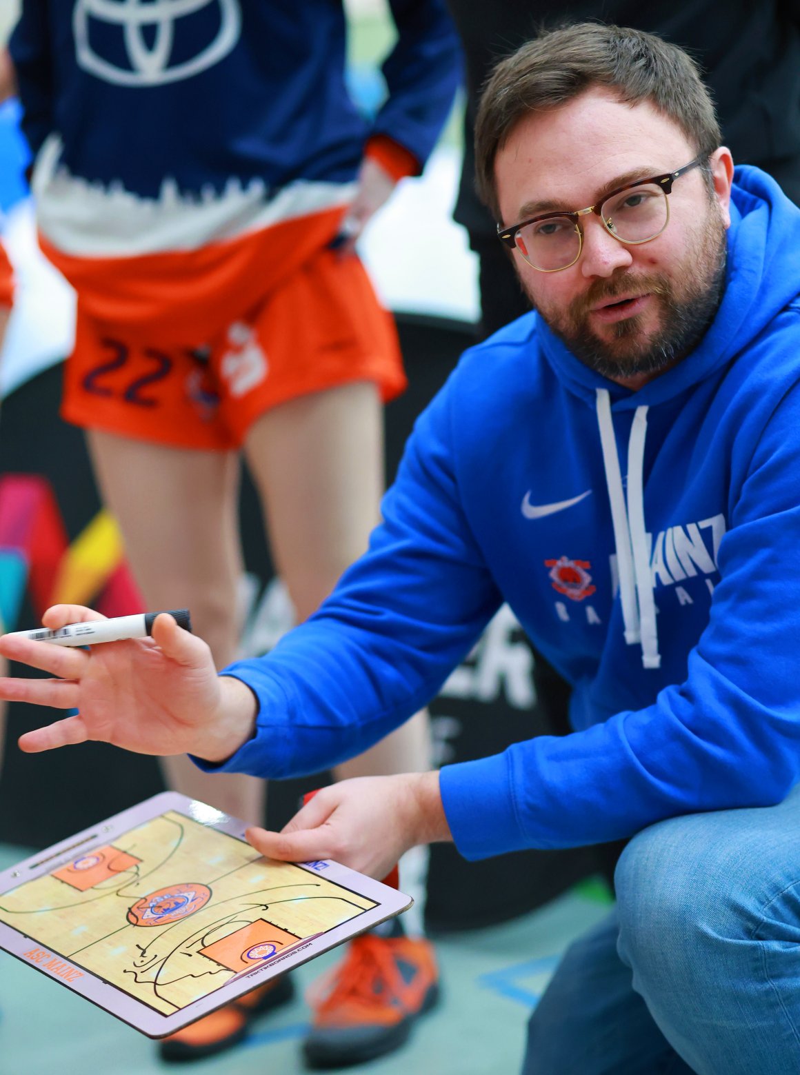 Auf taktische Details verzichtete Aron Duracak in der kurzen Vorbereitung aufs Dillingen-Spiel.