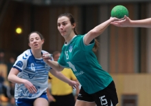 Kira Enders setzte sich immer wieder gegen die HSG-Deckung durch und kam so auf acht Tore.