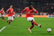 Sheraldo Becker erzielte am Samstag sein erstes Tor für den FSV Mainz 05.