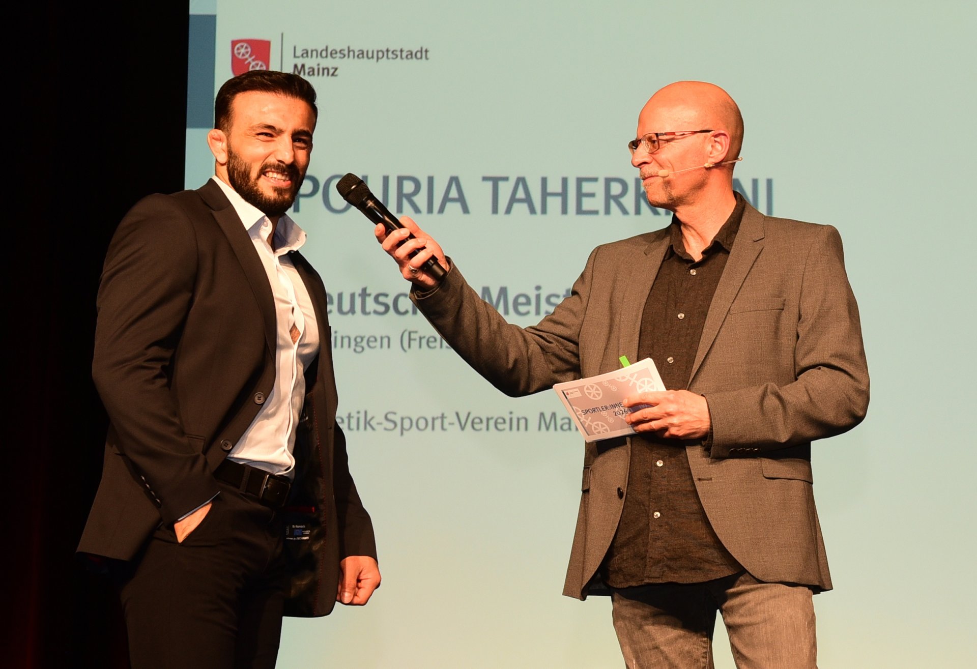 Pouria Taherkhani, Deutscher Meister im Freistilringen bis 79 Kilogramm, der gerade seinen Vertrag beim ASV Mainz 88 verlängert hat.