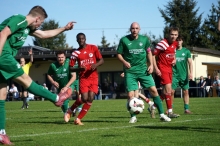 Mit dieser Direktabnahme machte Felix Schwab seinen Hattrick und den Marienborner Sieg perfekt.