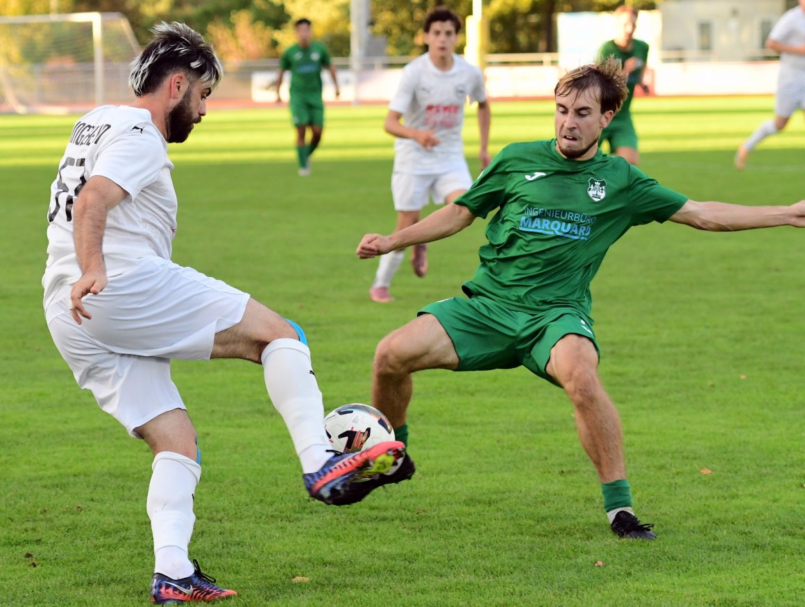 Ein bisschen Fußballballett boten die Akteure (hier: Francesco Teodonno und Dmytry Kyrychok) auch.