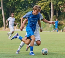 Der vom TSV Gau-Odernheim gekommene Offensivzugang Maximilian Mlaka traf in Kirchheimbolanden zum kurzlebigen 1:1-Ausgleich.