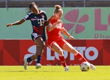 Saskia Matheis und die 05-Fußballerinnen mussten im dritten Bundesligaspiel ihre bislang höchste Niederlage hinnehmen.