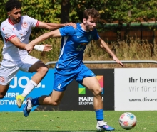 Maurice Neukirch musste in Pirmasens in der ersten Halbzeit in der Abwehrkette aushelfen, in der zweiten öffnete er das Spiel durch den Anschlusstreffer.