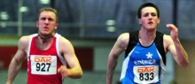 Steigerte sich in Luxemburg über 60 Meter Hürden auf 8,34 Sekunden: Zehnkämpfer Andreas Niedenbrück vom USC Mainz (r.).