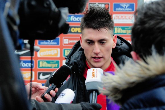 Stand am Mittwoch im Mittelpunkt des Medieninteresses am Bruchweg: Nicolas Castillo...