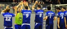Wollen sich auch im weiteren Rückrundenverlauf mit einer weißen Weste abklatschen: die Volleyballer der TGM Gonsenheim.