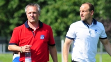 Für Mischa Lautenschläger (l., mit Kotrainer Daniel Dylong) ist die Zeit beim TSV Schott Mainz beendet.