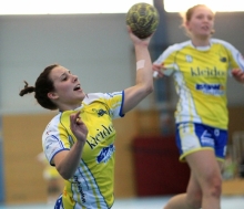 Rechtsaußen Kristin Gärtner kam  in Luxemburg auf drei Treffer, zum am Ende sicheren 32:26-Sieg der SG Bretzenheim in Bascharage.