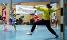 Michelle Chwalek war mit ihren Drittliga-Mannschaftskolleginnen Lara Leuckefeld und Lea Schuhknecht zusammen für den Großteil der Bretzenheimer Treffer im Oberligaderby zuständig. 