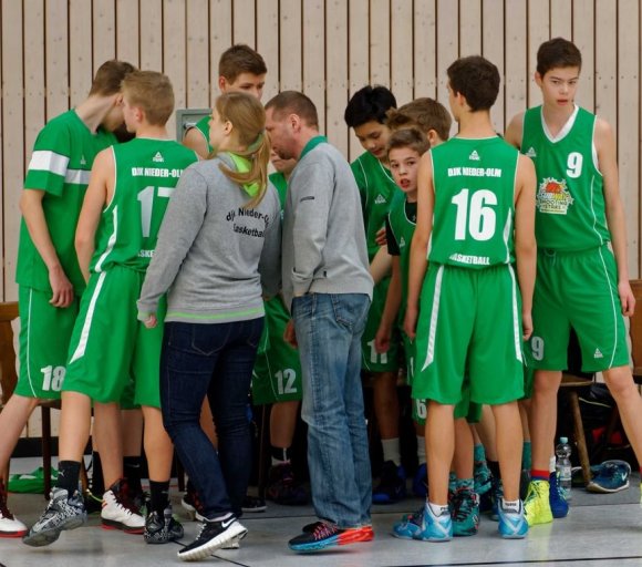 Wurden als jüngerer Jahrgang Dritter bei den U14-Rheinland-Pfalz-Meisterschaften und waren damit zufrieden: die "Shooting Stars" der DJK Nieder-Olm.
