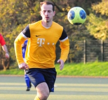 Traf auch beim 5:2-Sieg gegen die SpVgg Gau-Algesheim: Amir Hodzic, der Torjäger der SG Harxheim/Gau-Bischofsheim.