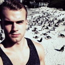 Ob die Pinguine ausreichend Distanz halten? Julian Weber kann den Speer auf über 80 Meter werfen...