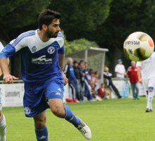 Schoss de Gonsenheimer bei Saar 05 zum Sieg: Stefano Pennella.