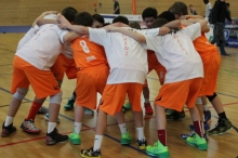 Einschwören auf den nächsten Erfolg: Die U14-Jungs des ASC Mainz haben die größten Chancen auf Südwestdeutschen Meisterschaften.