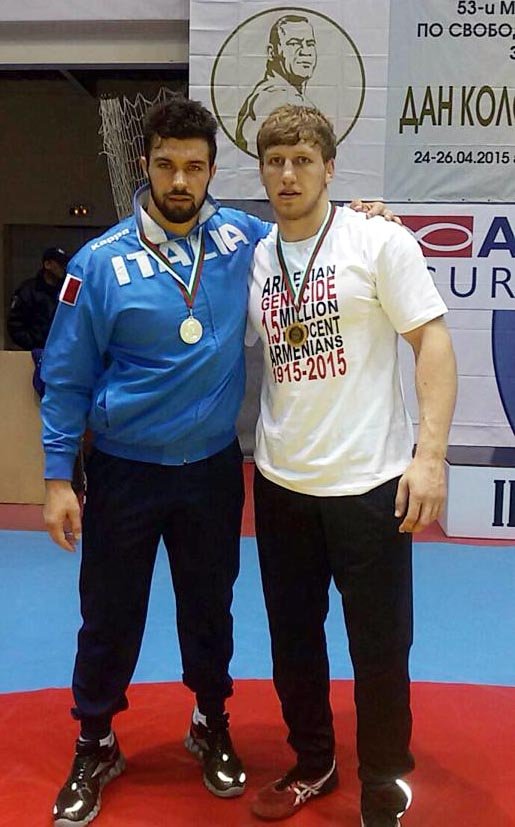 In Mainz Vereinskameraden, in Sofia Finalgegner: Die ASV-Ringer Daigoro Timoncini und Artur Aleksanyan.