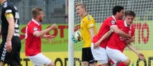 Mehr solcher Szenen wie hier nach dem Treffer zum 1:0 gegen die SGS Großaspach erhofft sich die Mainzer U23 am Samstag gegen den Chemnitzer FC.