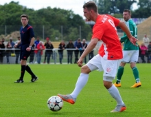 An sofort hinten links: Marc Wachs durchläuft in der U23-Vorbereitung einen Umschulungsprozess.